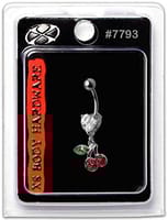 X8 Body Hardware 7793 Navel Red Berry