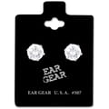 Ear Gear Silver 507 Cubic Zirconia 7mm
