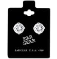 Ear Gear Silver 508 Cubic Zirconia 8mm