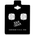 Ear Gear Silver 518 Cubic Zirconia 8*8mm