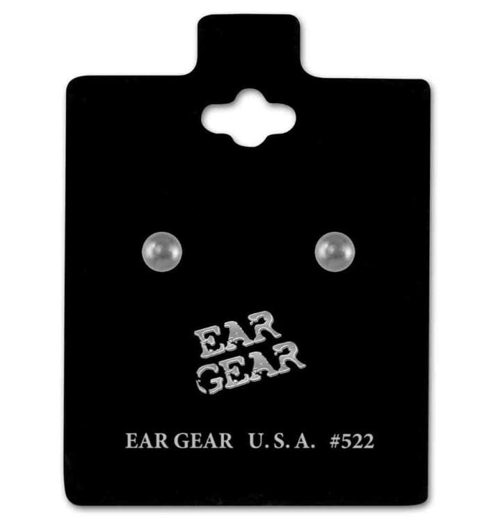 Ear Gear Silver 522 Ball Style 2mm