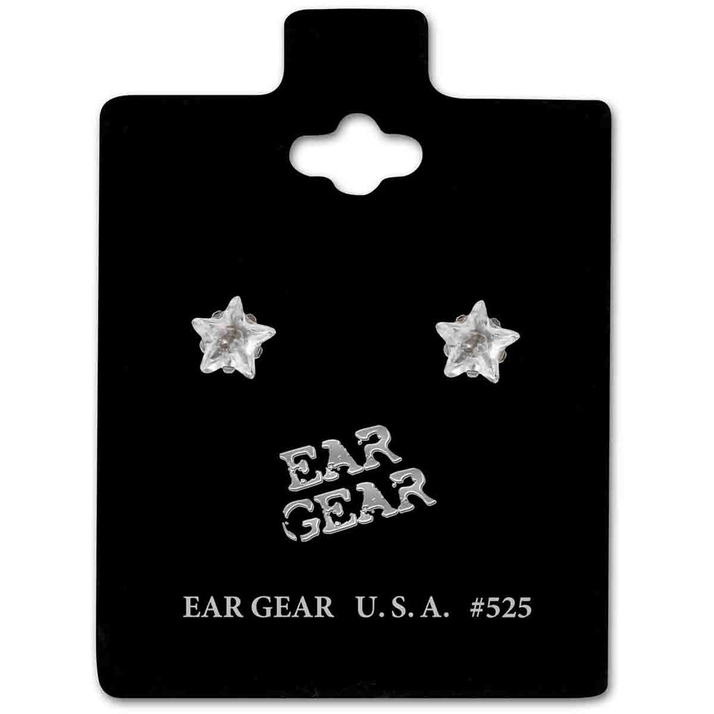 Ear Gear Silver 525 Star Zirconia 5mm