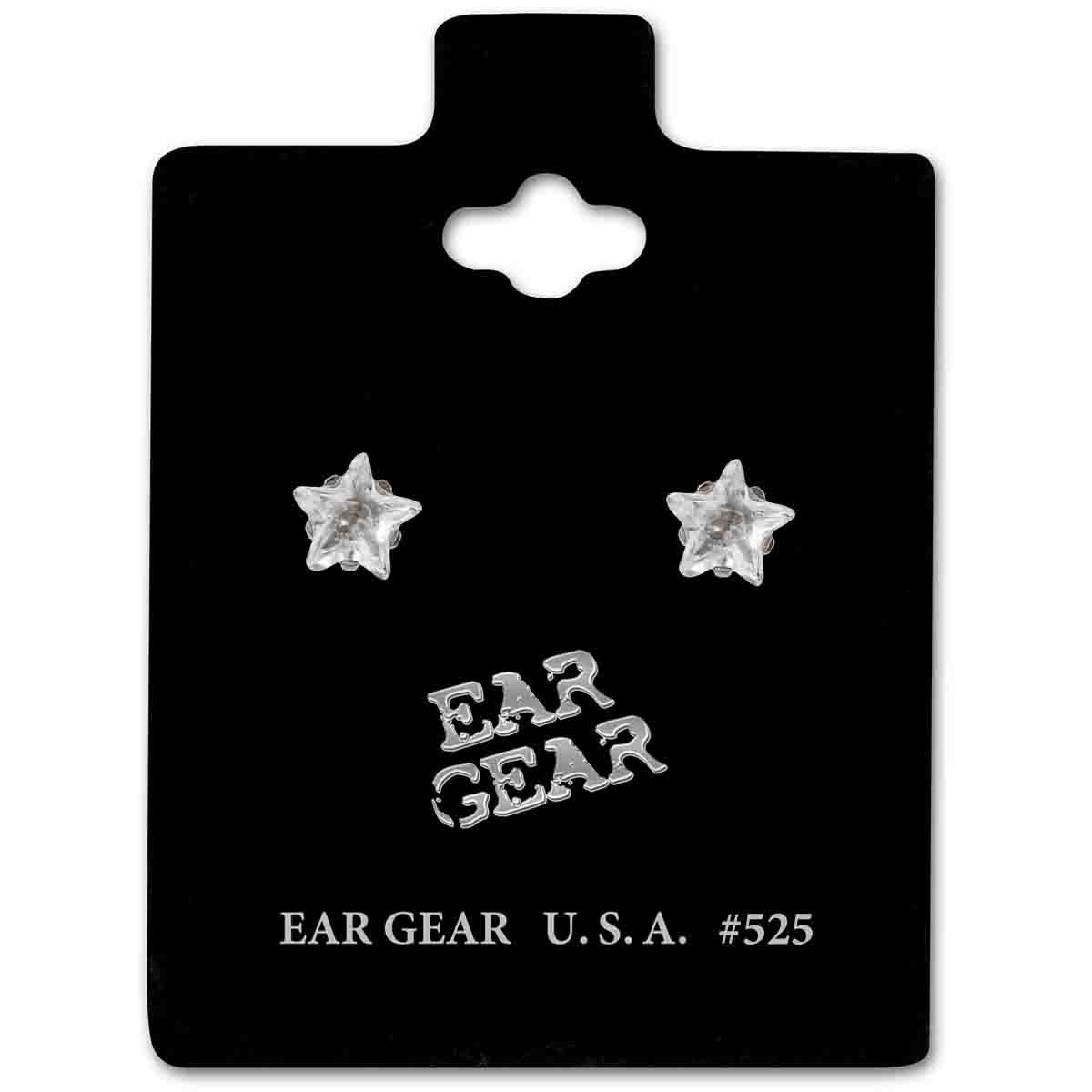 Ear Gear Silver 525 Star Zirconia 5mm