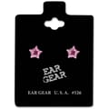 Ear Gear Silver 526 Star Zirconia 5mm