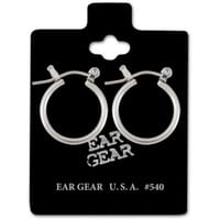 Ear Gear Silver 540 1/2 Clicker Hoop