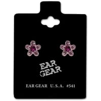 Ear Gear Silver 541 Daisy Fuchsia