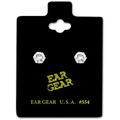 Ear Gear Gold 554 Cubic Zirconia 4mm