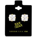 Ear Gear Gold 568 Cubic Zirconia 8*8mm