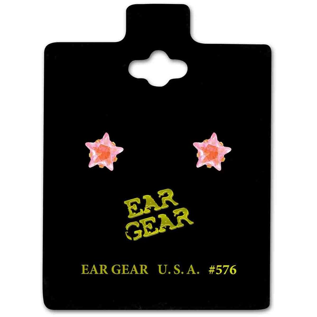 Ear Gear Gold 576 Star Zirconia 5mm
