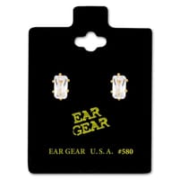 Ear Gear Gold 580 Cubic Zirconia 5*3mm