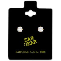 Ear Gear Gold 585 Cubic Zirconia 3*3mm