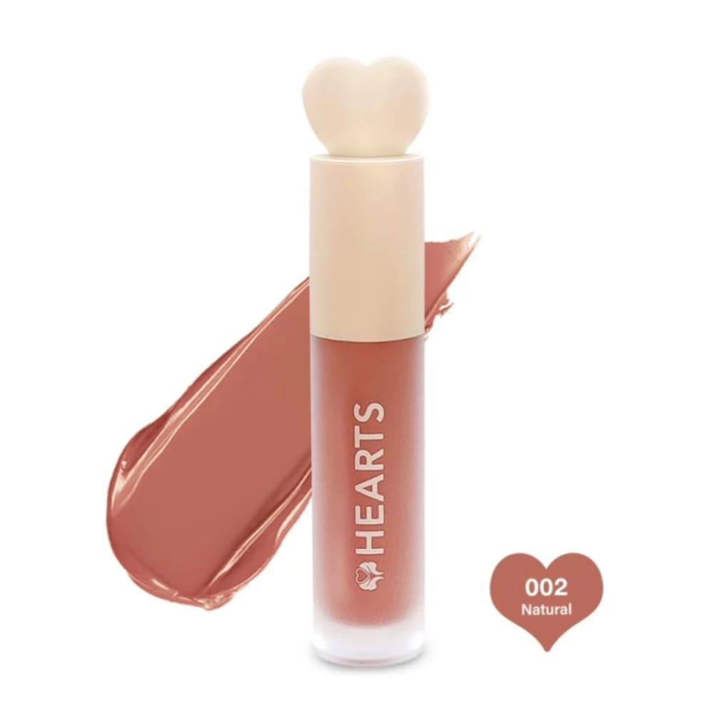Hearts Liquid Matte Lipstick - 002 Natural