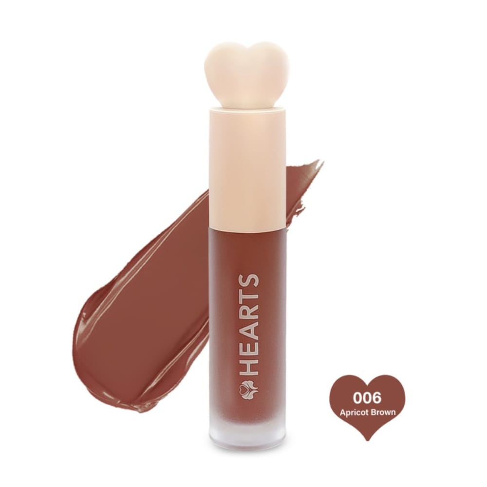 Hearts Matte Liquid Lipstick - 006 Apricot Brown