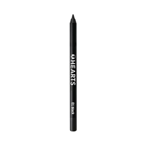 Hearts Waterproof Eyeliner Pencil - Black 01