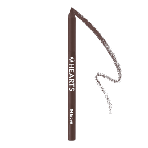 Hearts Waterproof Kohl Eyeliner Pencil - Brown 04