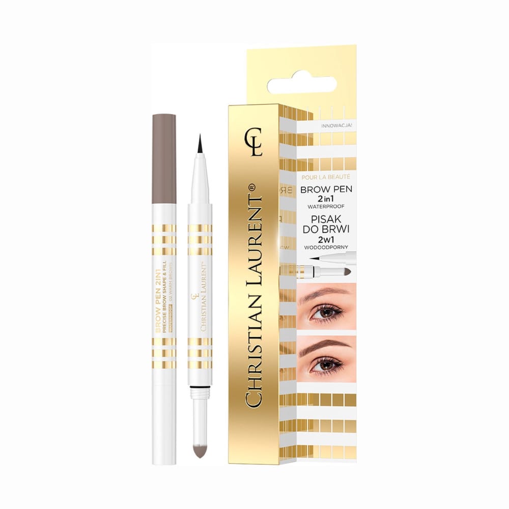 Christian Laurent ®  EYEBROW PENCIL 2IN1 WARM BROWN