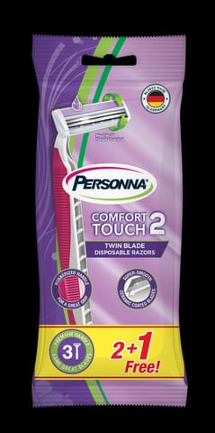 Personna Lady Comfort Body Razor, 2 Razors + 1 Free