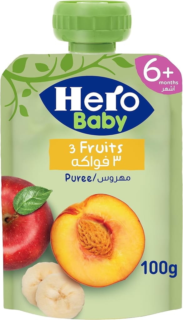 كيس هيرو بيبي، 3 فواكه، 100 جم
