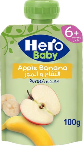 كيس هيرو بيبي، تفاح وموز، 100 جم