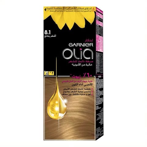Olia, 8.1, No Ammonia Permanent Haircolor, with 60% Oils