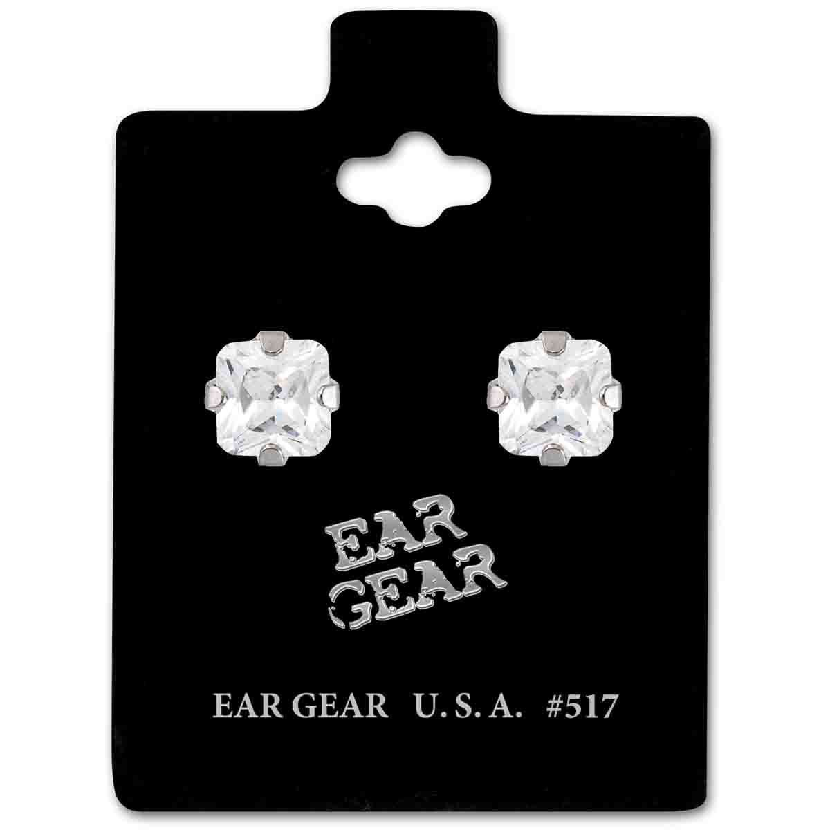 Ear Gear Silver 515 Cubic Zirconia 5*5mm