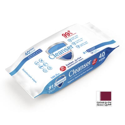 White Bear Cleanser Wipes 40 Pcs