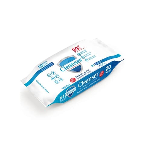 White Bear Cleanser Wipes 20 Pcs