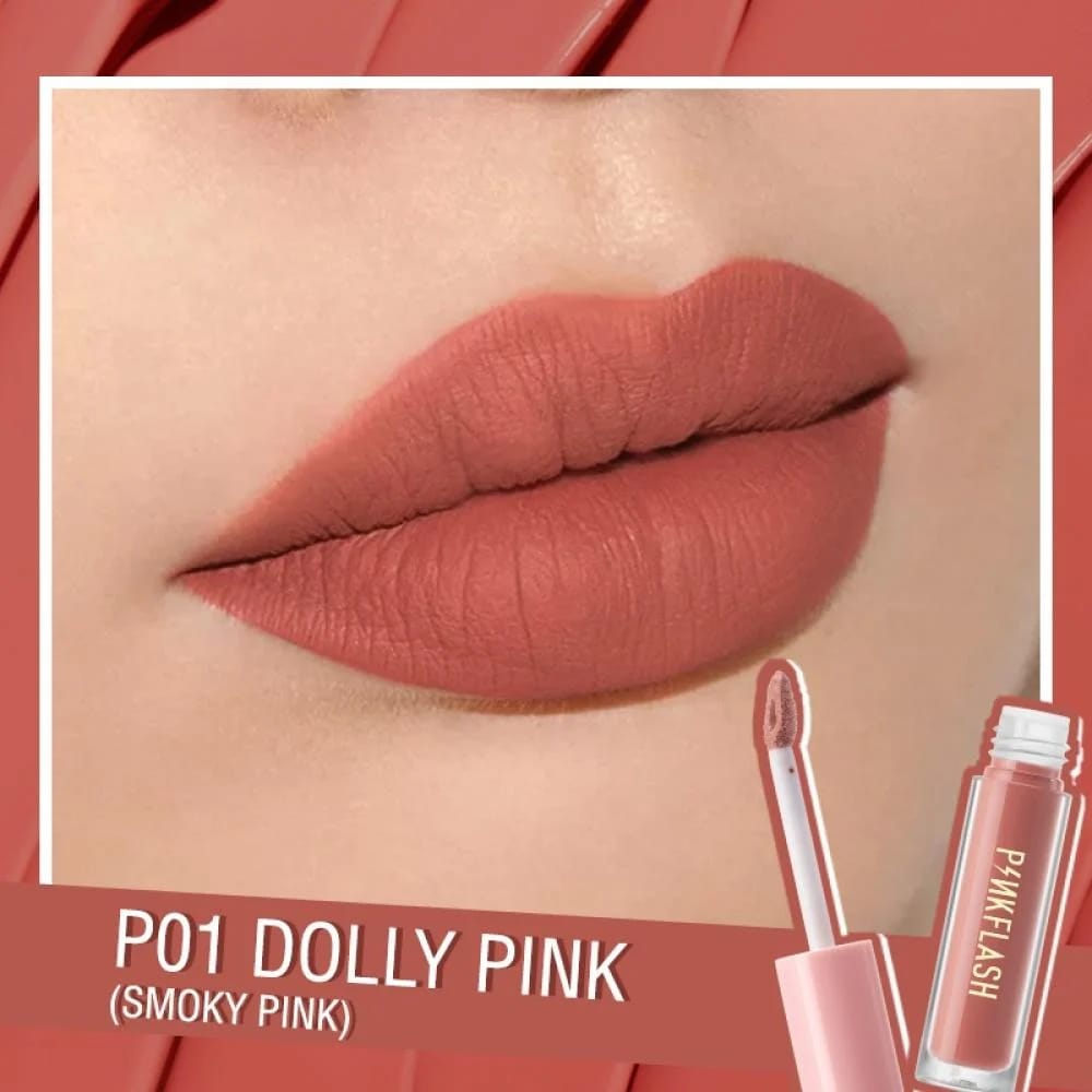 Pink Flash Matte Liquid Lipstick P01 Dolly Pink