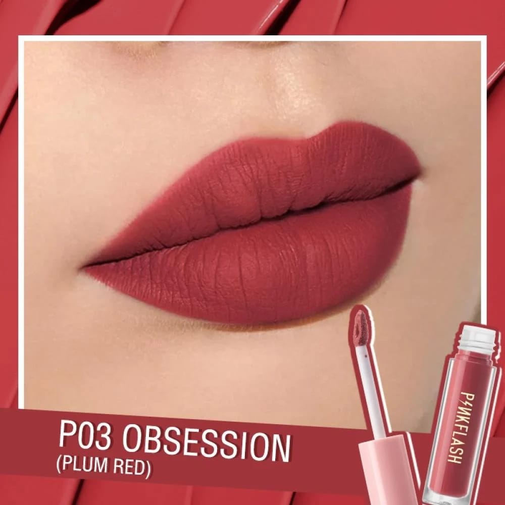 Pink Flash Matte Liquid Lipstick P03 Obsession