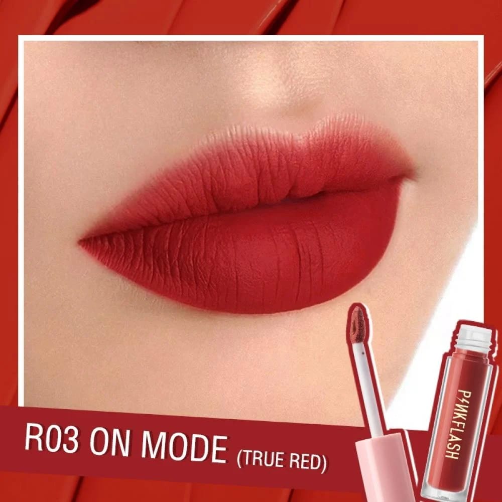 Pink Flash Matte Liquid Lipstick R03 On Mode