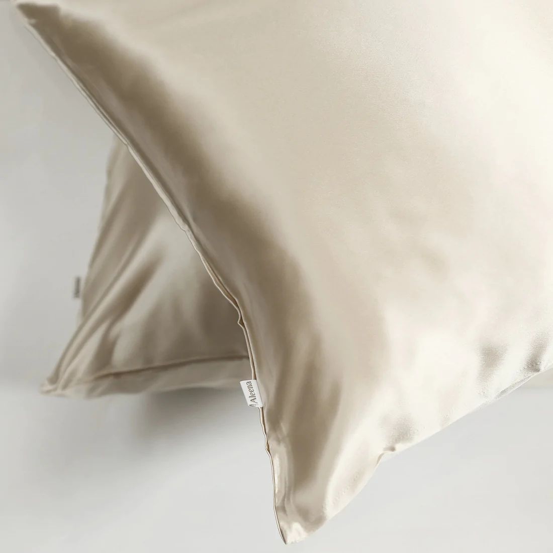 Aleena Pair Silk Pillowcases - Cream
