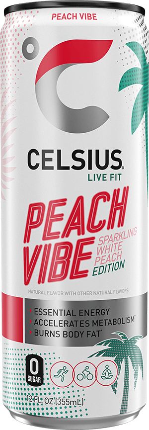Celsius Drink Peach Vibe Sparkling 355Ml