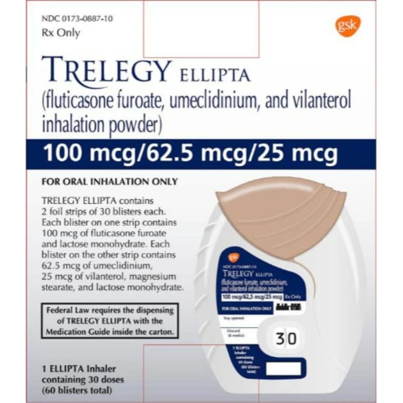 Trelegy Ellipta 100/62.5/25Mcg