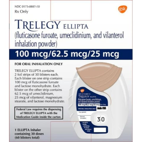 Trelegy Ellipta 100/62.5/25Mcg
