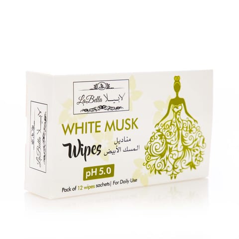 Labella White MUSK Wipes 12's Single
