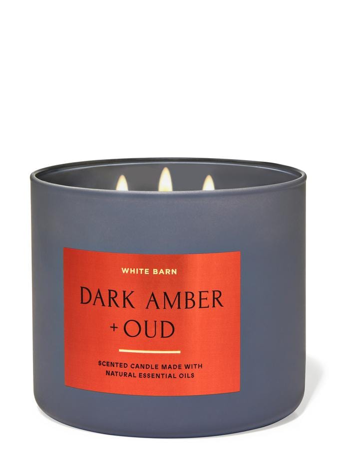 Bath & Body Works Dark Amber Oud Scented Candle 411 G
