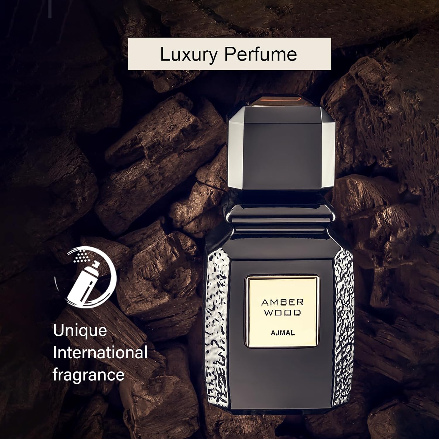 Ajmal Amber Wood Noir Unisex Eau De Parfum 100ml