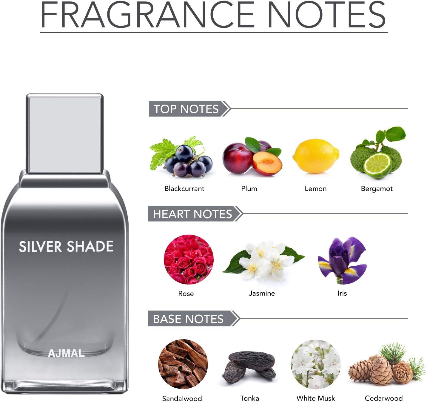 Ajmal Silver Shade Unisex Eau De Parfum 100ml