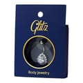 Glitz Piercing - Silver Crystal Teardrp