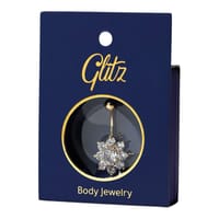 Glitz Piercing - Gold Crystal Spiral