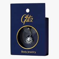 Glitz Piercing - Silver Crystal Star