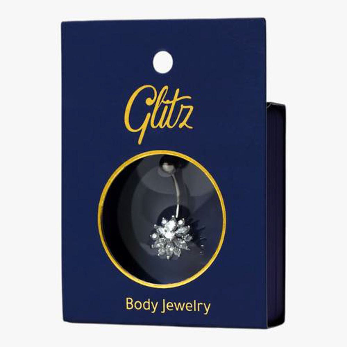 Glitz Piercing - Silver Crystal Star