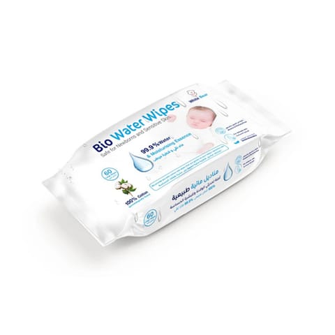 White Bear Bio Water Baby Wipes 60 Pcs