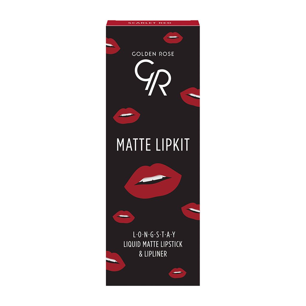 GR Matte Lip Kit Scarlet Red