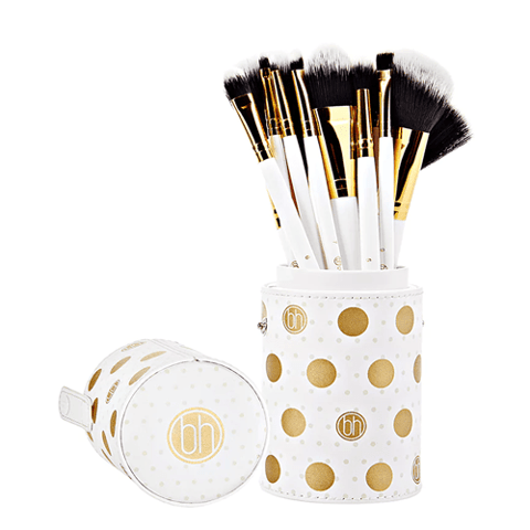 BH Cosmetics White Dot Collection Brush Set - 11 Piece