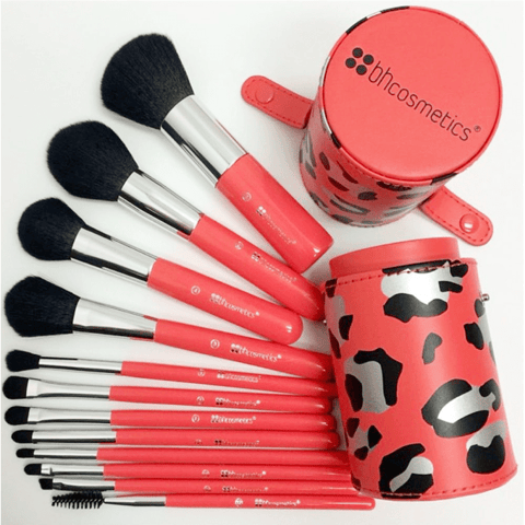 BH Cosmetics Orange Tiger Printed Brush Set-13 pieces