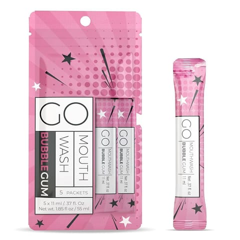 Go Mouthwash Bubble Gum Mint 5 Packets