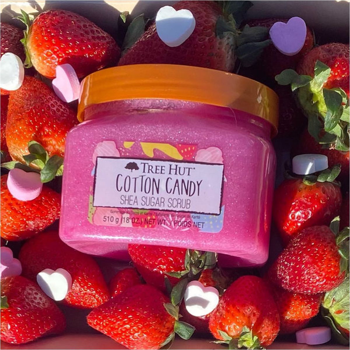 مقشر السكر بالشيا وحلوى القطن