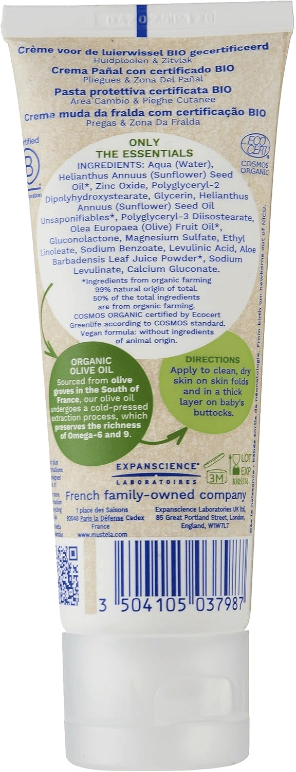 Mustela Organic Diaper cream 75ML