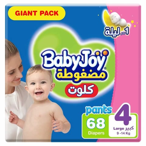 Babyjoy Compressed Diapers, Size 6 60Pc